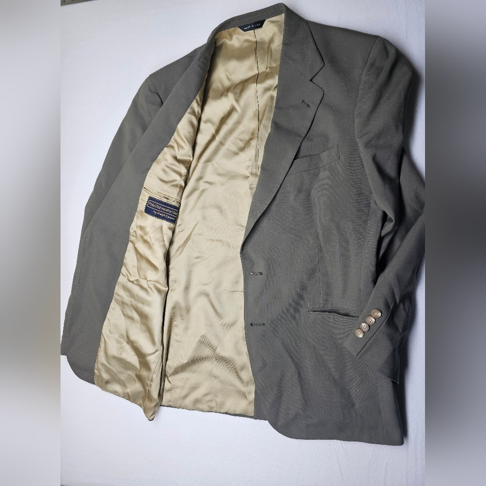 Ralph‎ Lauren Elegant Olive Blazer with Gold Lining